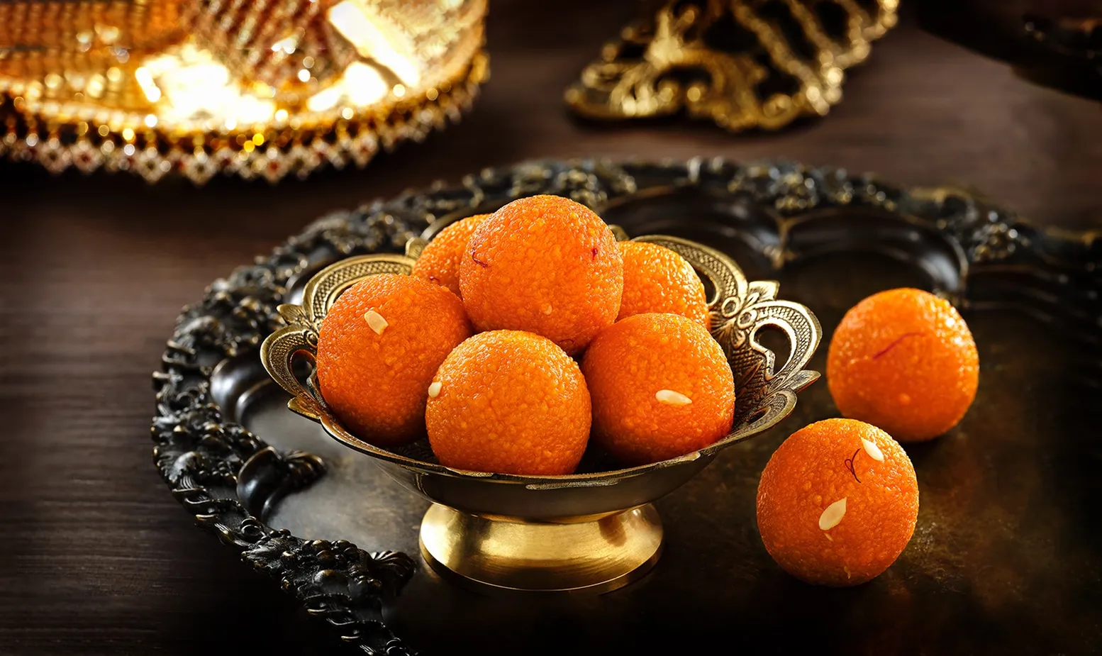 Ladoo at Lovely Sweets in Calgary, AB